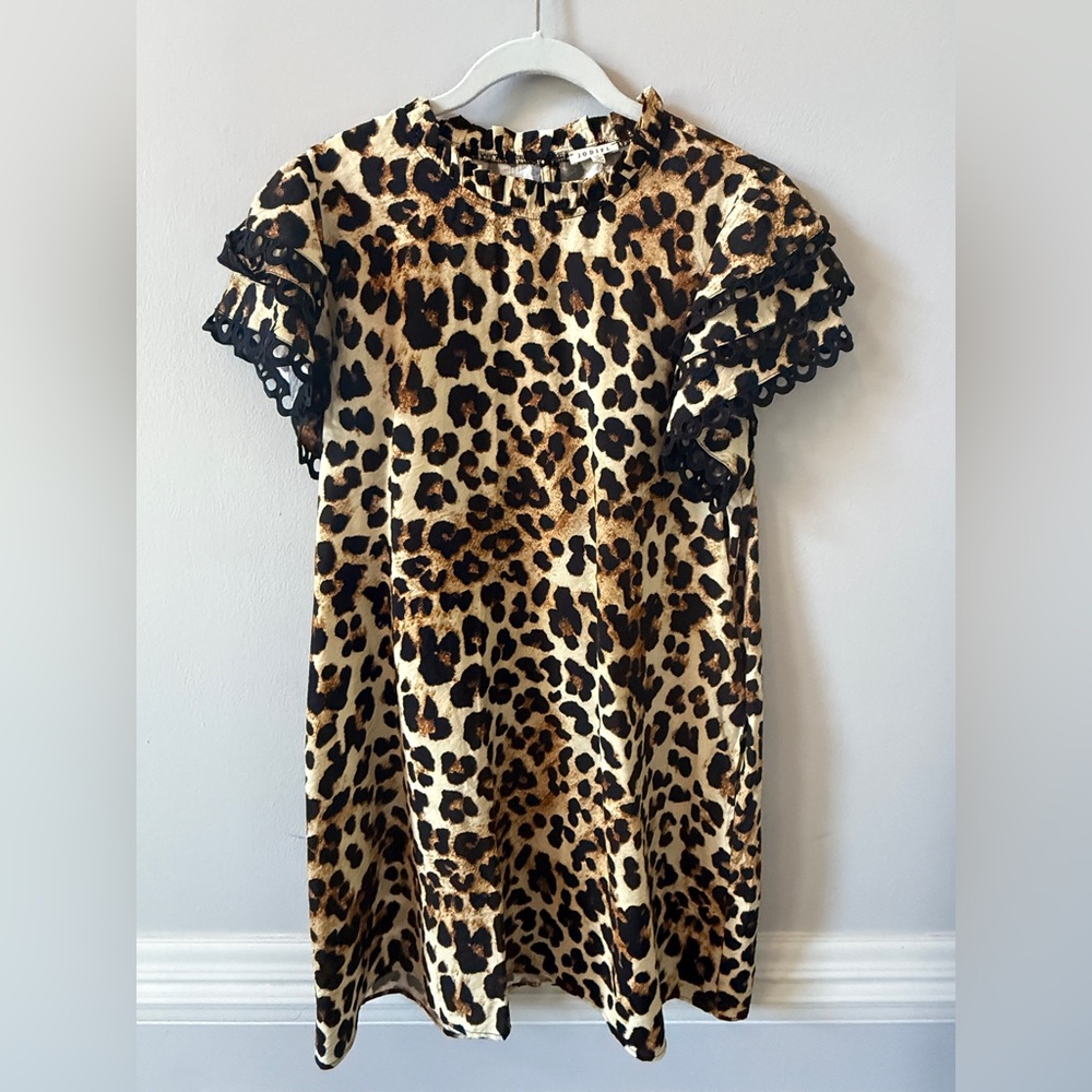 JODIFL Animal Print Dress with Black Accents